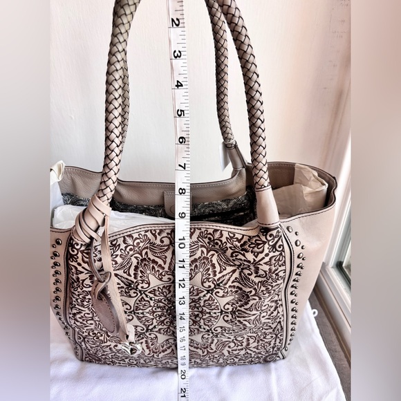 Brighton NWT Ferrara Nova Rafaela Beachwood Soft Leather Tote Boho Chic - Picture 11 of 16